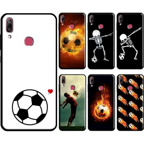 Fire Football Skeleton Soccer Ball Phone Case For Huawei Y9S Y7A Y5P Y6P 2020 Y5 2017 Y6 Y7 Prime 2018 2019 Nova 2 5T Coque