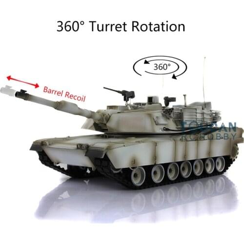 Heng Long 1/16 Snow 7.0 Plastic Abrams RC Tank 3918 W/ 360°Turret Barrel Recoil TH17827-SMT4