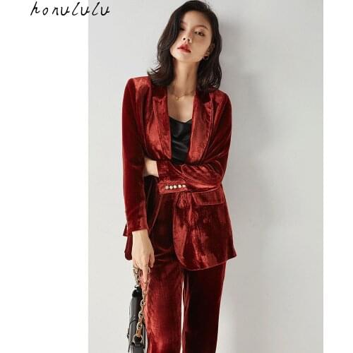 Honululu Women's Velvet Trouser Suits