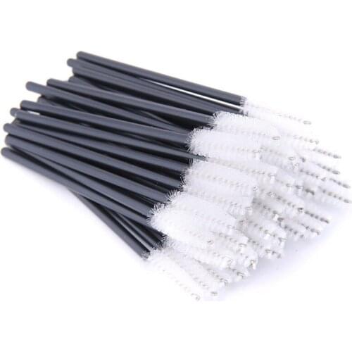 Eyelash brush makeup brushes100pcs individual disposable mascara applicator comb wand lash makeup brushes tools 6colors