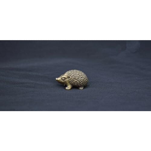 China Pure Brass Hedgehog Small Statue