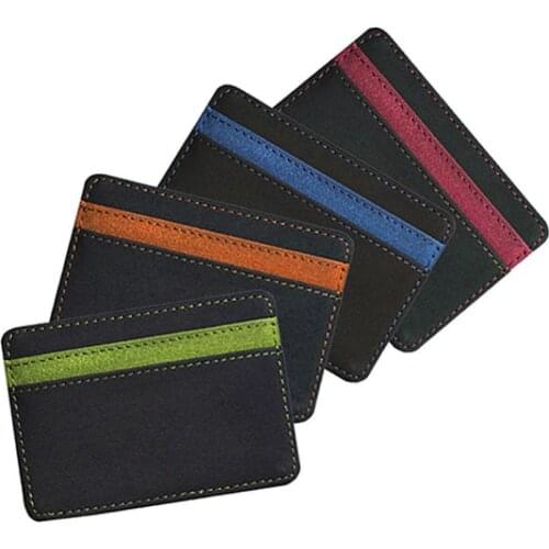 Mens Fashion Faux Leather Magic Credit Card ID Money Clip Slim Wallet Holder