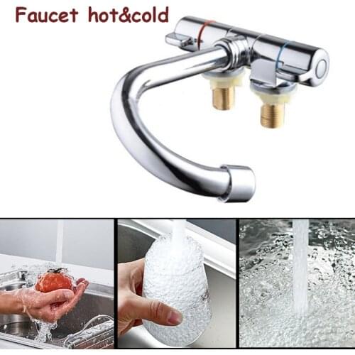 Hot&Cold Basin Water Faucets Bathroom Kitchen Faucets Camper Car Accessories Bath Basin Brush Mixer Tap