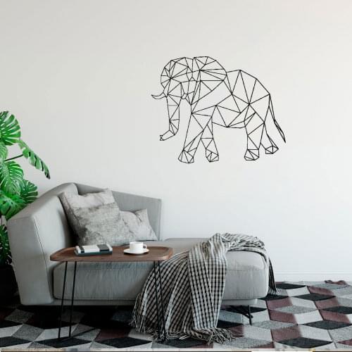 Elephant animal vinyl sticker wall decal for boy room geometric elephant wall sticker room mural DW5695