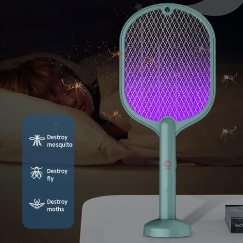 New Intelligent Household 2In1 Mosquito Killer Lamp Ele ctric Shock Mosquito Swatter USB Recharg eable Bug Zapper Mosquito Trap
