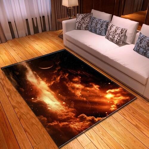 New Galaxy Space Stars 3D Printing Carpet Kids Play Mat Girls Room Game Big Carpets for Living Room Bedroom Decoration Area Rugs