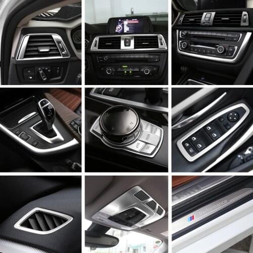 Car interior Door Audio Speaker Gearshift Panel Door Armrest Cover Trim Stickers for BMW 3 4 Series 3GT F30 F32 F34 Accessories