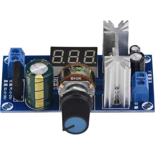 LM317 DC 1.25V to 28V Adjustable Voltage Regulator Power Supply Board Digital Voltage Display