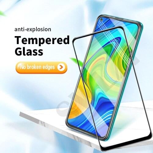 Full cover for Redmi 10X 5G Pro Screen Protector Note 10 Pro Max 10S 9 4G 9T 9S 8 8T 7 7S Tempered Glass Phone Protective Film