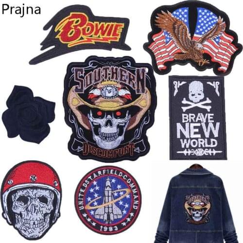 Prajna Parches Biker Yamalar Patch Lot Cool Patch Punk Brand Logo Embroidery Backpack-Tactical Embroidery Clothes Down Jackets E