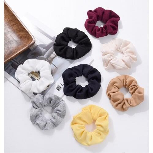 1 Set Scrunchies Hair Ring Candy Color Hair Ties Rope Autumn Winter Women Ponytail Hair Accessories 1pcs Girls Hairbands Gifts