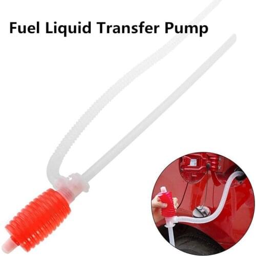 Manual Siphon Suction Water Chemical Liquid Pump Portable Car Truck Hand Siphon Pump Hose Gas Oil Transfer Pump Plastic