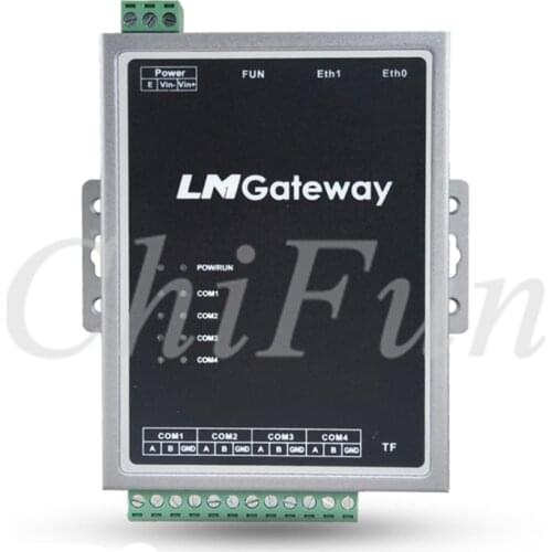 Modbus gateway Modbus,BACnet IP,BACnet MS/TP,DLT645 to Modbus 4 RS485 serial ports and 2 10/100 Mbps Ethernet ports