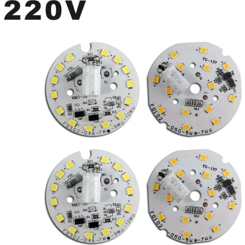 2pcs/lot AC220V SMD2835 LED Chip 3W 5W 7W 9W 12W 15W 18W 24W Free Driver 100LM/W Light Beads 80RA Non-flickering for LED Bulbs
