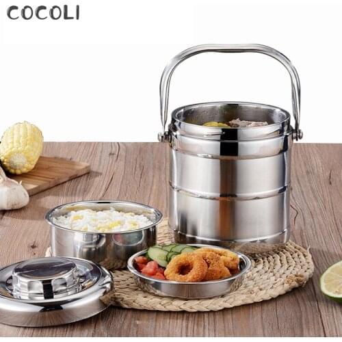 1.6/2.0L healthy Material Vacuum Insulated thermos Lunch Box Stainless Steel Thermal Food Jar Vacuum Thermos Insulated LunchBox