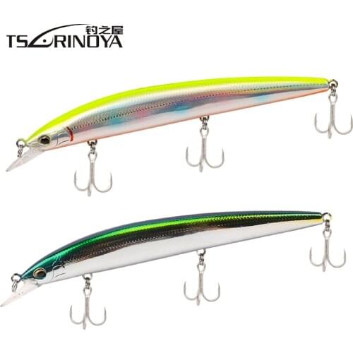 TSURINOYA Floating Minnow Baits 129mm 14.8g Hard Fishing Lures Swimbait Iscas Artificiais Para Pesca Leurre Fishing Wobblers