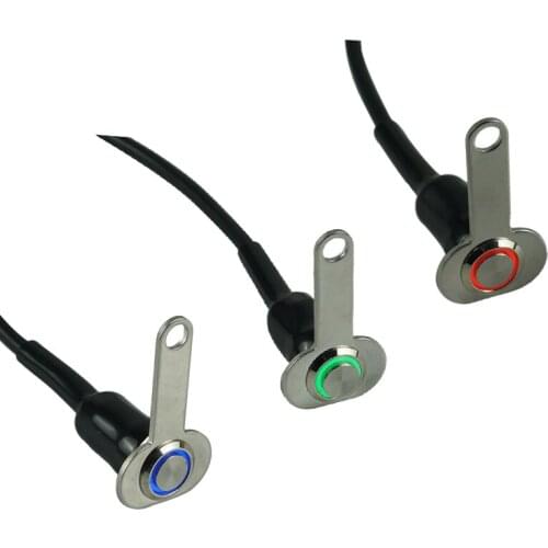 12V Motorcycle Handlebar Switch Adjustable Mount Waterproof Headlight Horn Fog Light Start Kill Switch ON-OFF Button with LED