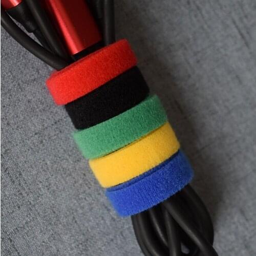 Wide1cm Length 5m Magic Tape Hook And Loop Double Sided Bonding Fastener Without Glue For Bow Tie Strap Desktop Accessory