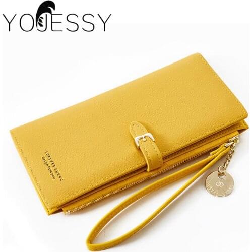 YOJESSY Women Long Wallet Many Departments Female Wallets Clutch Lady Purse Zipper Phone Pocket Card Holder Ladies Purses