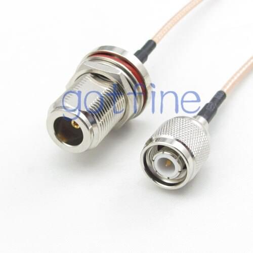 10PC 15CM Pigtail coaxial jumper cable RG316 extension cord 6inch TNC male plug to N female jack waterproof RF adapter connector
