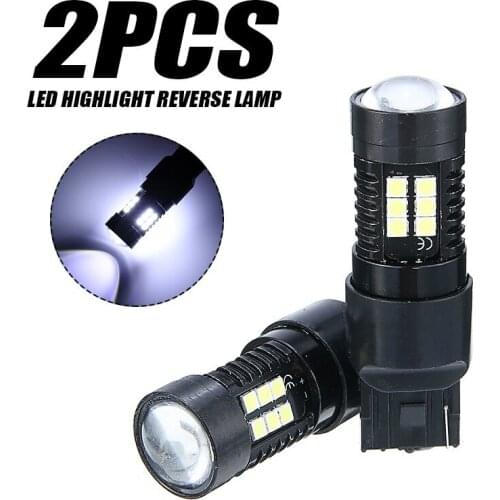 2pcs 12V T20 7440 W21W LED Auto Reverse Backup Light 6000K White Car Turn Signal Lamp Bulb Canbus Error-free for Car Lighting