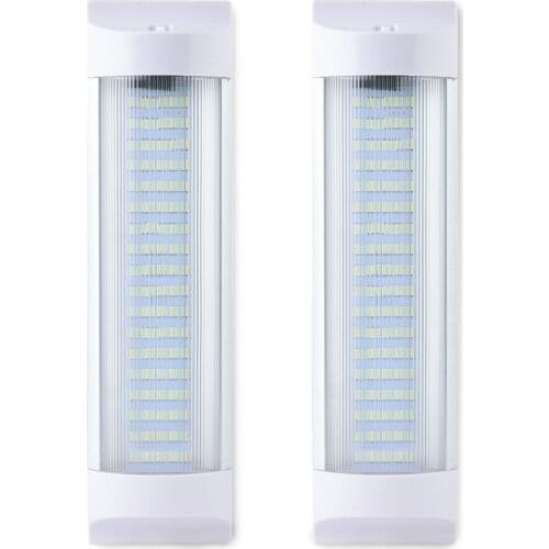 2Pcs Trailer Truck 10W 72 LED Compartment 12V Car Interior Cab Reading White Touring Cross Country Vehicle for Lorry Truck