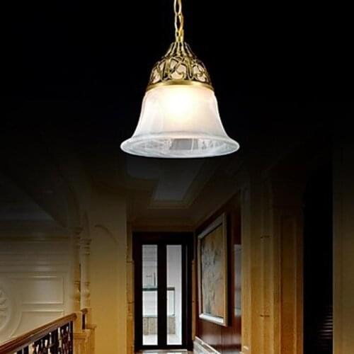 Bronze European Classic Vintage LED Pendant Lights Lamp With 1 Light For Living Room Lustre Pendente Free Shipping