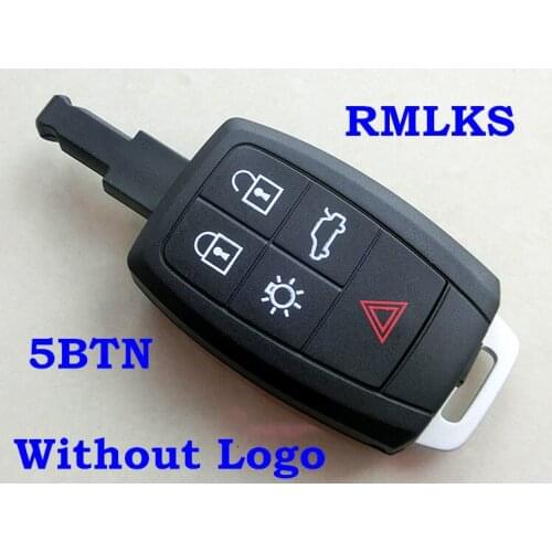 RMLKS 5 Button Smart Remote Car Key Shell Blank Fit For VOLVO S40 C30 C70 Keyless Entry Fob Key Case Cover