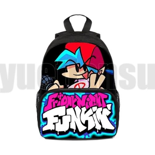 Game 3D Friday Night Funkin Backpack Children 12/16Inch Bookbag Kindergarten School Gift Women HipHop Travel Rucksack Kids Bag