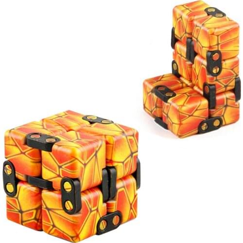 Children Adult Decompression Toy Infinity Magic Cube Square Puzzle Toy Relieve Stress Funny Hand Game Relaxin Finger Cube Puzzle
