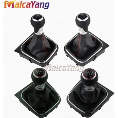 Car Gear Shift Knob Lever Pen 5 6 Speed Boot Cover Gaitor For V-W Volkswagen Golf 5/6 MK5/6 Scirocco(2009) Octavia