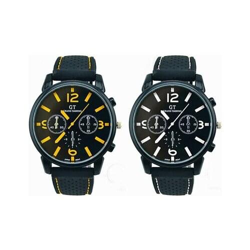 GT 6 colors quartz watch analog sports plastic wrist rubber hw 99 S0407 sent from Italy