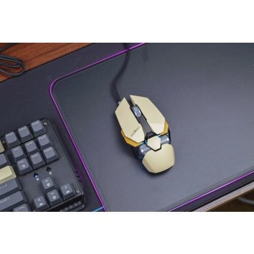 Newst LOFREE James donkey 850R Metal roller game Mouse Desert yellow 12000DPI RGB competitive gaming wired mouse