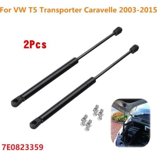2PCS for -T5 Transporter Caravelle 2003-2015 Bonnet Lifter Gas Strut + 4 Ball
