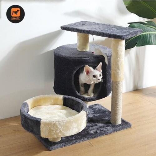 Cat Climbing Frame Tree Tower Scrtcher Scrapers Toys For Cats Kittens Scratching Post Pet Furniture Cat Bed House Game Complex
