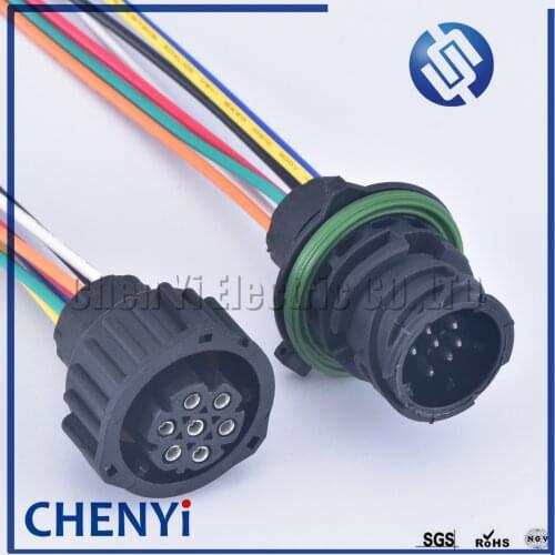 1set 7 pin Tyco Amp 1.5 mm BU-STE KPL CIRCULAR DIN HOUSINGS Male or Female Connector 968421-1 967650-1 1718230-1 with 15cm cable