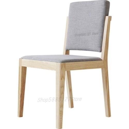 Nordic Minimalist Dining Chair Qingmutang Solid Wood Dining Chair Rest Chair Custom Made Design Chair Soft Package Solid Wood Di