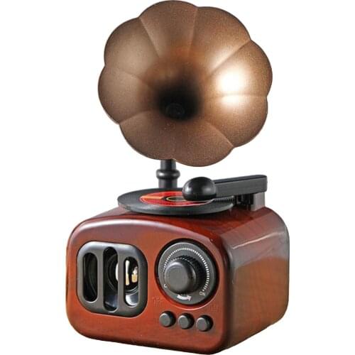 Gramophone Musical Box Plastic Music Box Retro Crafts for Birthday Gift Vintage Home Decoration Accessories