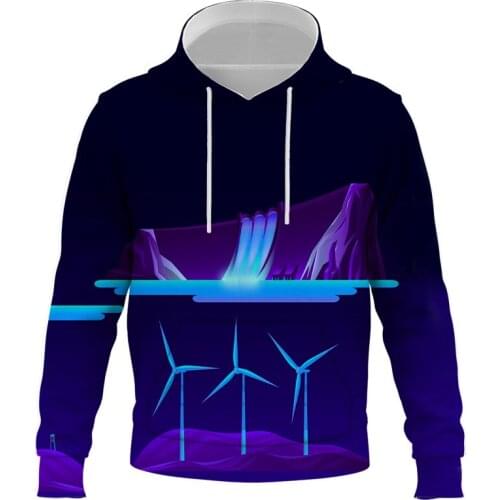 2021 New Fashion hot Hoodie Harajuku Hoodie 3D Night view Sweatshirt Pullover Men Women Hoodie Hip Hop Street Clothing Men Tops