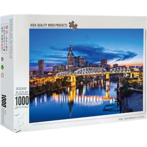 New 1000 Pieces rich display of lights and colours Puzzles Wooden Jigsaw Puzzles Floor Puzzle Intellectual Game Learning Edu