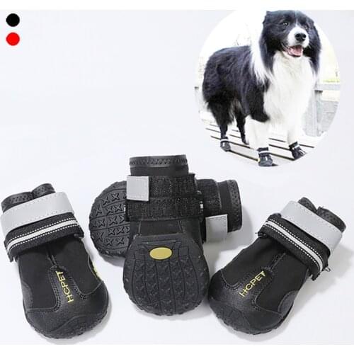 Dog Shoes Reflective Pet Socks 4pcs/set Winter Dog Boots Footwear Breathable Anti Skid Pet Shoes for Husky Medium Large dogs