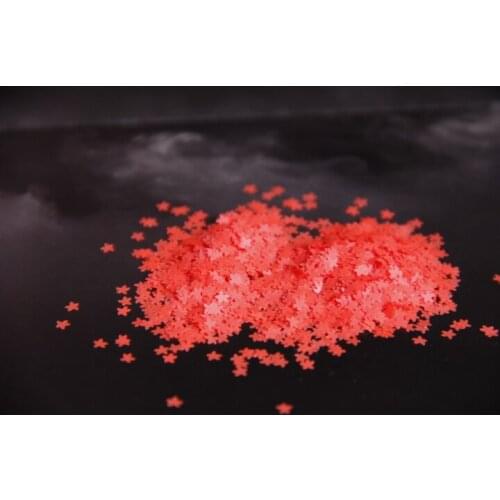 Orange Red Starfish neon nail sequins 3mm Nail Art Decorations Glitters DIY Nail Tools