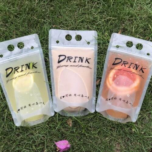 Ferimo 100pcs Beverage bag printed with LOGO14*26cm beverage bag self-sealing hand sanding thickened fruit juice bag