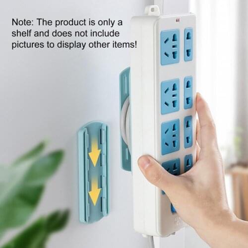 Plug-in Holder Movable Wall-mounted Router Rack Punch-free Data Cable Wire Organizer Extension Cord Bracket for Office