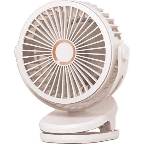 M7DF 6 inch Clip on Fan 4 Speeds Fast Air Circulating USB Rechargeable Battery Fan Sturdy Clamp Portable for Outdoor Indoor