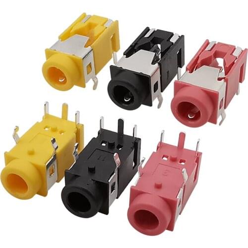 PJ-322 3.5mm Headphone Jack PJ322 5Pin 3.5mm Female Socket PCB Mount Audio Earphone Stereo Connector