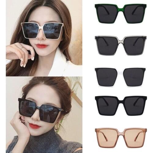Vintage Square Oversized Sunglasses Women Men 2021 Sun Glasses Big Frame Eyewear Uv400 Protection Driving Outdoor Eyewear