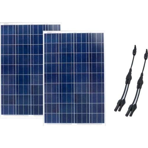 Zonnepaneel 12 volt 100 watt 2 PCs Solar Kit Home 200w Yacht Shower Rv Solar Lighting System Marine Boat Yacht Caravan Car
