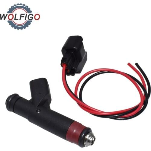 WOLFIGO Fuel Injector with Connector Pigtail For Dodge Dakota Durango Ram 1500 Jeep Grand Cherokee 4.7L V8 53032145AA