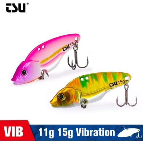 TSURINOYA Metal VIB Fishing Lure 48mm 11g 52mm 15g Winter Fishing Hard Baits ATTACKER Artificial Vibration Bass Pike Tepan VIB